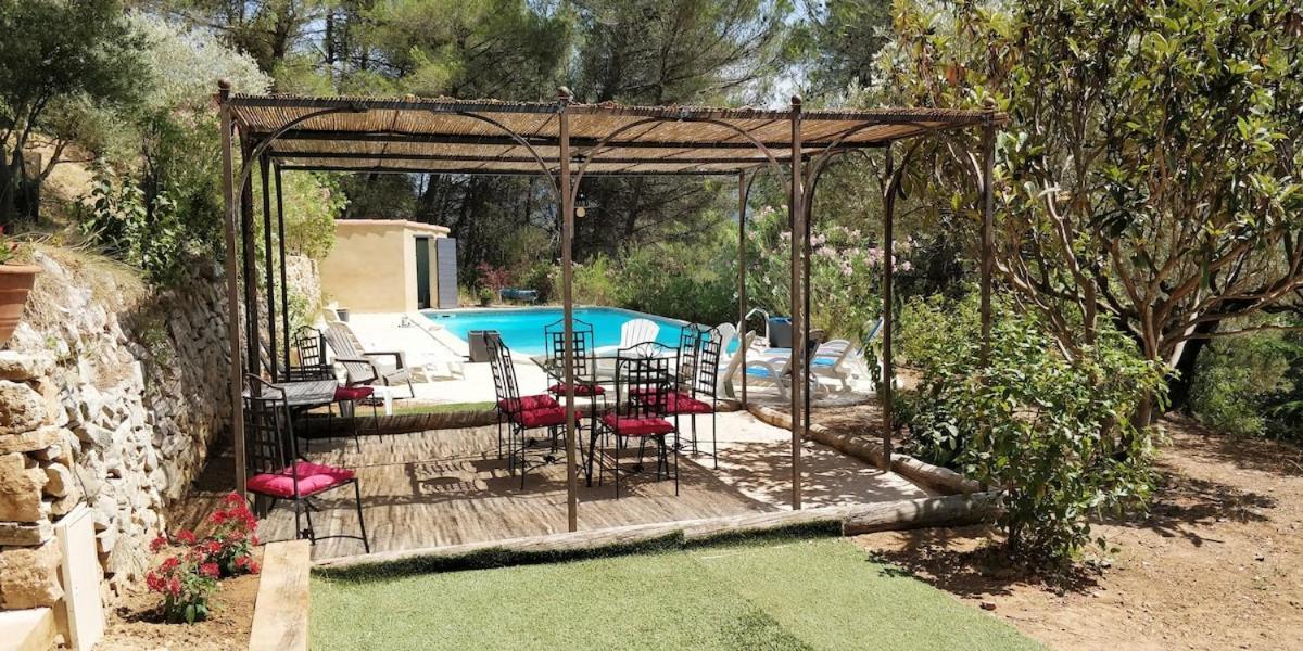 Villa CIGALONS en pleine pinède + PISCINE chauffée Auriol Extérieur photo